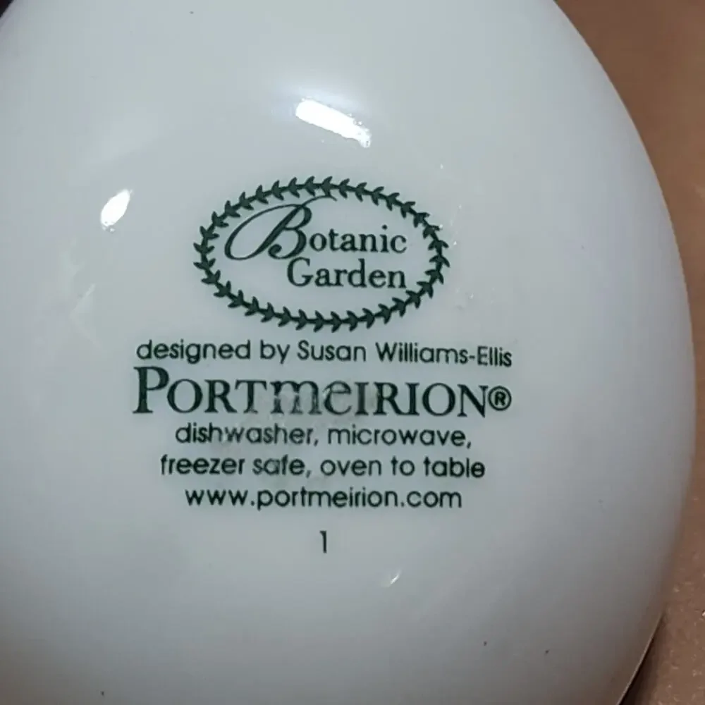 Portmeirion Botanic Garden Measuring Spoons Set of 3 Missing 1/4tsp Porcelain